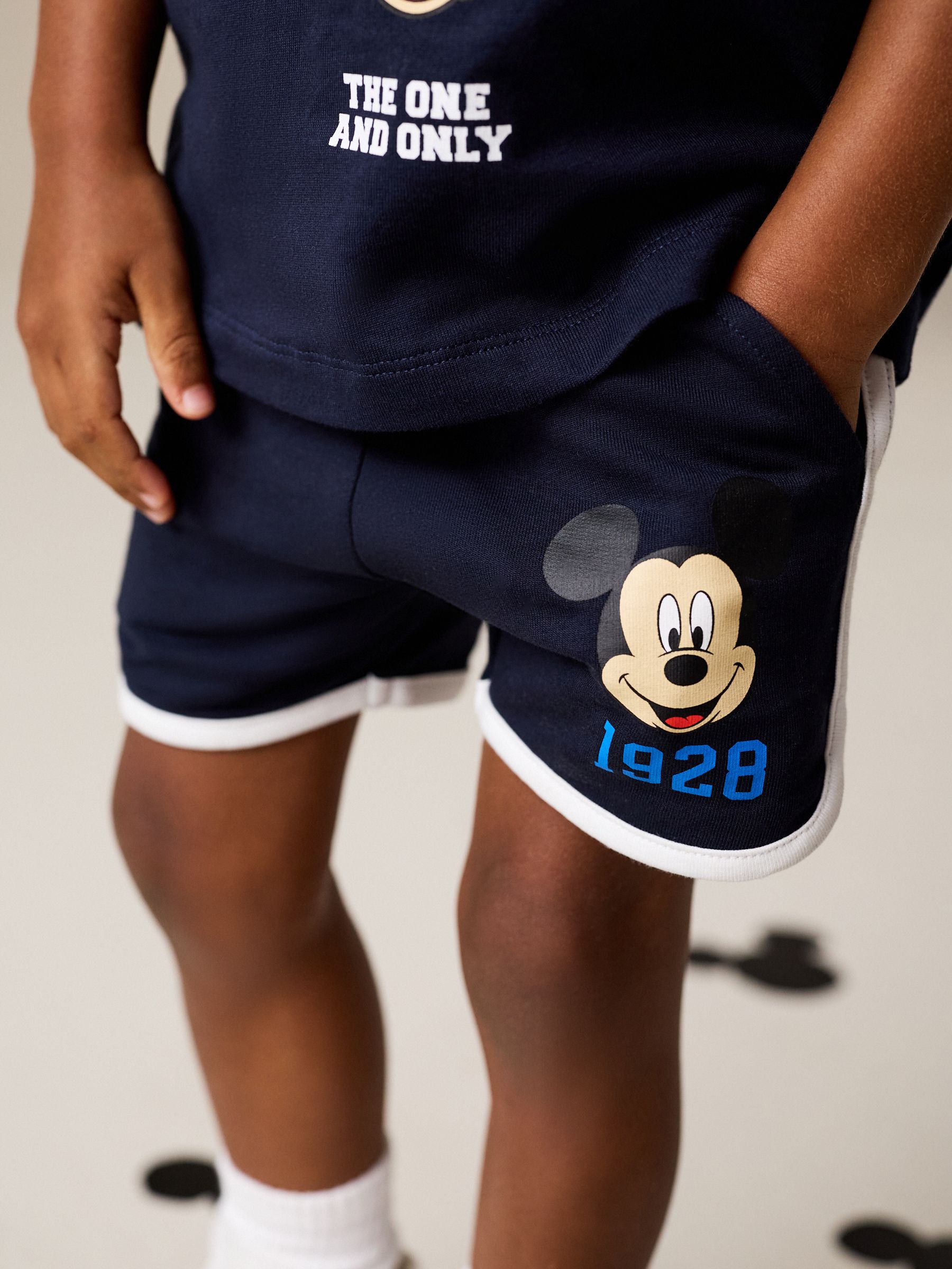 Next：日本 ネイビーブルー / ホワイト - Mickey Mouse Tシャツ