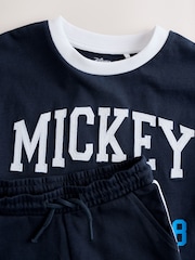 Bleu marine/blanc - Ensemble t-shirt et short Mickey Mouse (3mois-8ans) - Image 8 de 12