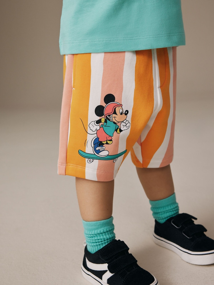 Green/Orange Mickey Mouse T-Shirt and Shorts Set (3mths-8yrs) - Image 4 of 4