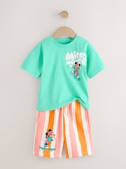 Green/Orange Mickey Mouse T-Shirt and Shorts Set (3mths-8yrs) - Image 6 of 10
