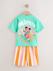 Green/Orange Mickey Mouse T-Shirt and Shorts Set (3mths-8yrs) - Image 7 of 10
