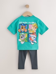 Teal Blue Paw Patrol T-Shirt and Leggings Set (3mths-8yrs) - Image 2 of 5