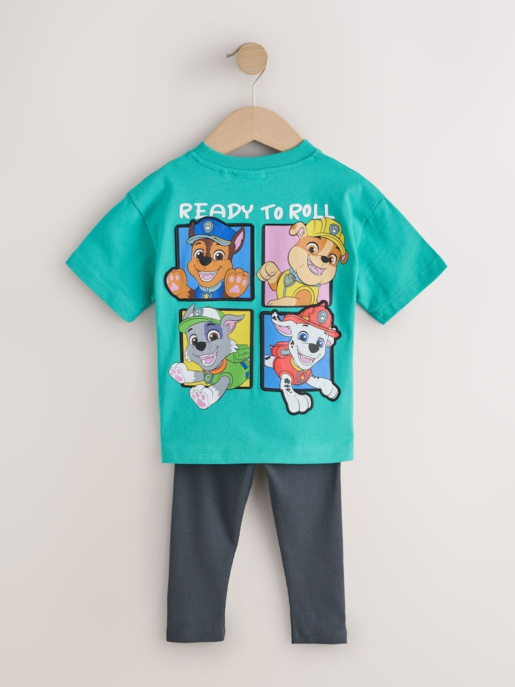 Teal Blue Paw Patrol T-Shirt and Leggings Set (3mths-8yrs) - Image 2 of 5