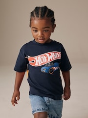 Navy Hot Wheels Short Sleeve T-Shirt (9mths-8yrs) - Image 1 of 3