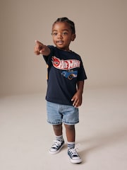 Navy Hot Wheels Short Sleeve T-Shirt (9mths-8yrs) - Image 2 of 3