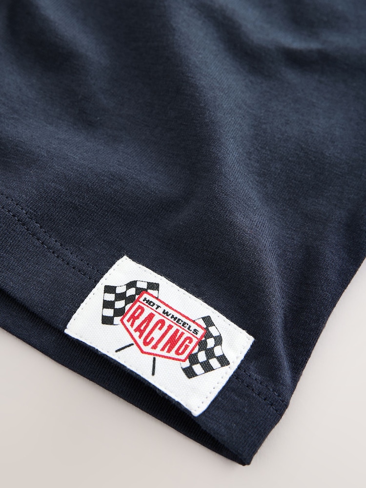 Navy Hot Wheels Short Sleeve T-Shirt (9mths-8yrs) - Image 7 of 7