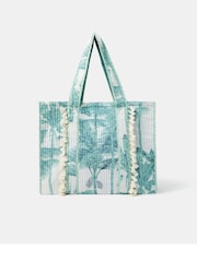 Accessorize Palm Print Quilted Shopper Bag - Slika 2 iz 5
