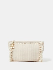 Accessorize Natural Shell And Tassel Embellished Make Up Bag - Image 1 of 2