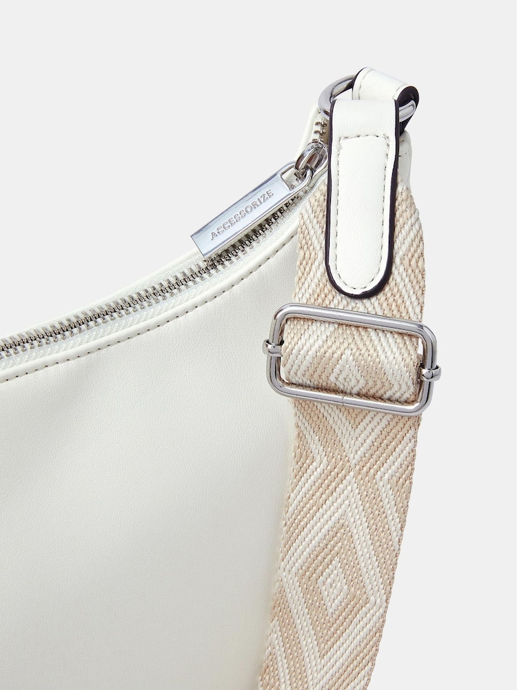 Accessorize White Webbing Strap Sling Bag - Image 2 of 2