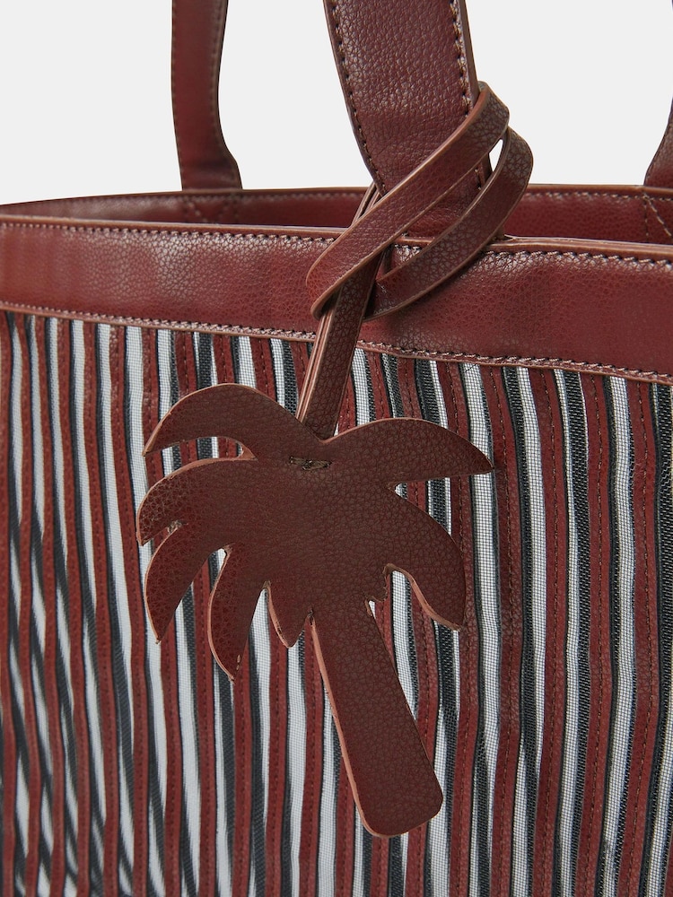 Accessorize Mesh Stripe Shopper Bag - Imagen 2 de 2