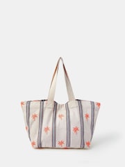 Accessorize Palm Stripe Tote Bag - Slika 1 iz 2