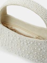 Accessorize Natural Mini Hand Beaded Pearl Handbag - Image 2 of 2
