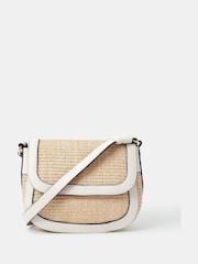 Accessorize Woven Satchel Cross-Body Bag - Imagen 1 de 2
