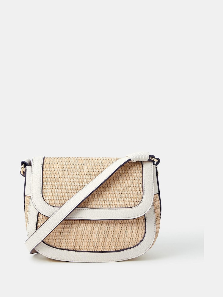 Accessorize Woven Satchel Cross-Body Bag - Imagen 1 de 2