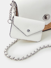Accessorize White Raffia Cross-Body Bag And Wallet - Image 2 of 2