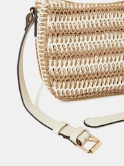 Accessorize Natural Two-Tone Woven Cross-Body Bag - Image 3 of 3