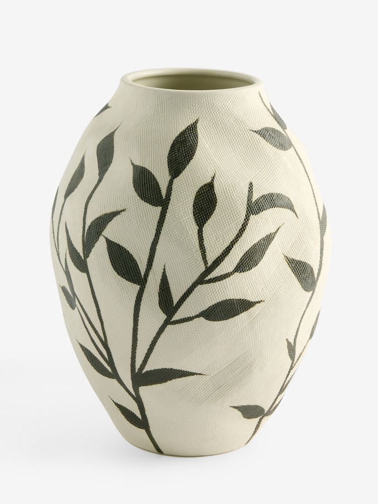 Ceramic Textured Botanical Vase - صورة 1 من 1