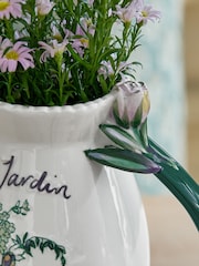 Multi Ceramic 3D detail Floral Vase Jug - Image 2 of 3