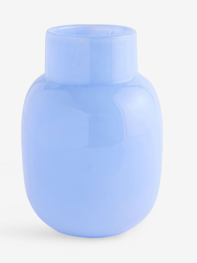 Milk Blue Glass Vase - Image 1 of 1