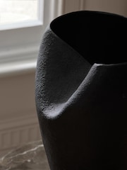 Black N. Premium Ceramic Sculptural Slumped Vase - Image 3 of 4