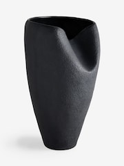Black N. Premium Ceramic Sculptural Slumped Vase - Image 4 of 4