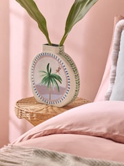 Multi Hand Painted Palm Tree Ceramic Vase - Image 1 of 3