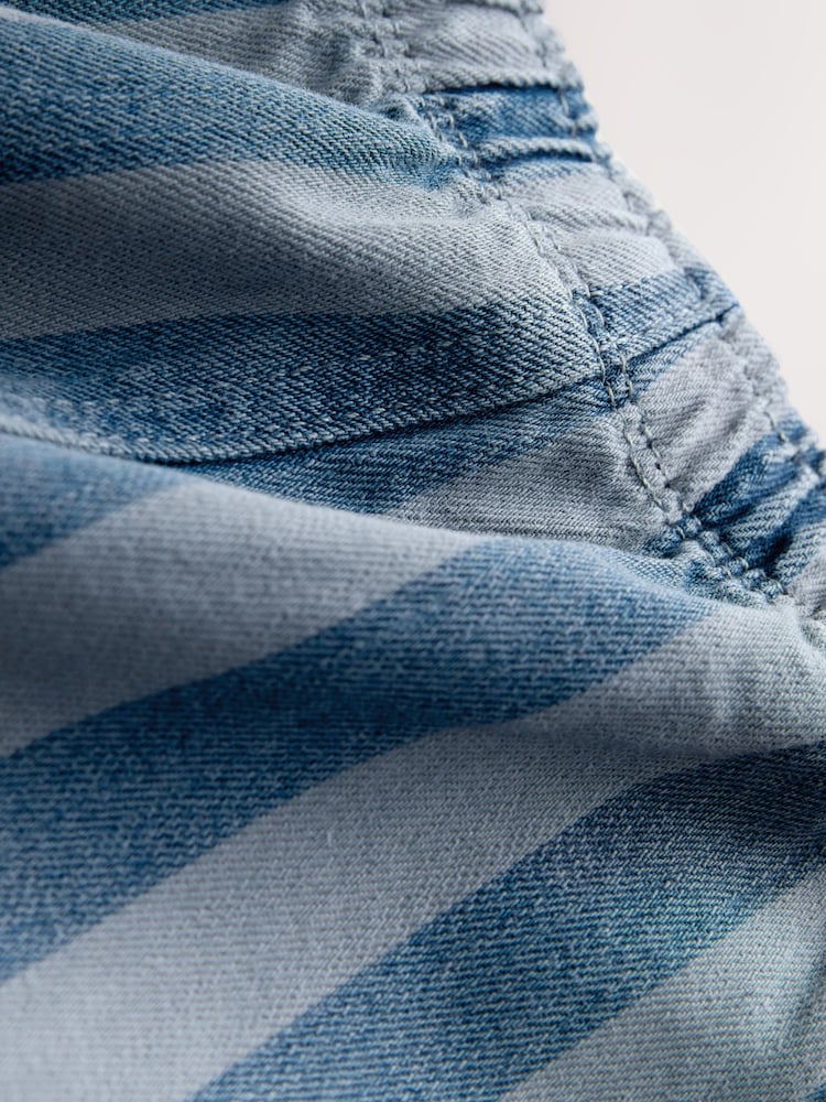 Dark Blue Stripe Pull On Wide Trousers (3mths-7yrs) - Image 4 of 4