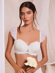Lipsy White Bridal Lace Multiway Bra - Image 1 of 5