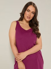 Yours Curve Pink Core Basic Vests 2 Pack - Image 2 of 8