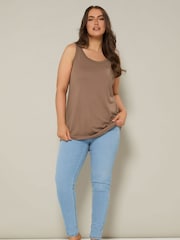 Yours Curve Pink Core Basic Vests 2 Pack - Image 4 of 8
