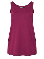 Yours Curve Pink Core Basic Vests 2 Pack - Image 7 of 8