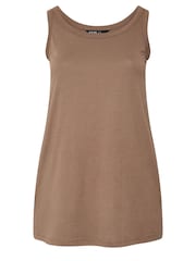 Yours Curve Pink Core Basic Vests 2 Pack - Image 8 of 8