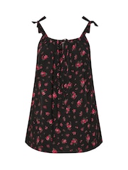 Yours Curve Black Boho Strappy Top - Image 5 of 5