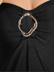 Negro - Yours Curve Ring Shimmer Bandeau Swimdress - Imagen 4 de 7