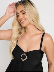 Negro - Yours Curve Ring Shimmer Bandeau Swimdress - Imagen 5 de 7