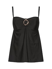 Negro - Yours Curve Ring Shimmer Bandeau Swimdress - Imagen 6 de 7