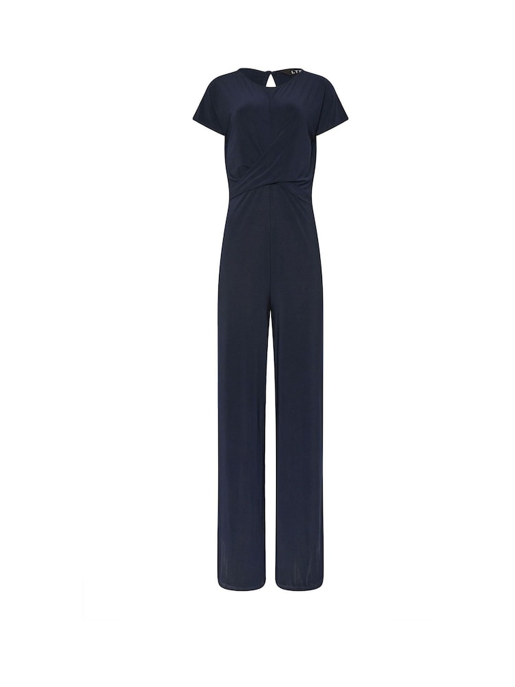 Long Tall Sally Blue Twist Front ITY Jumpsuit - Image 1 of 1