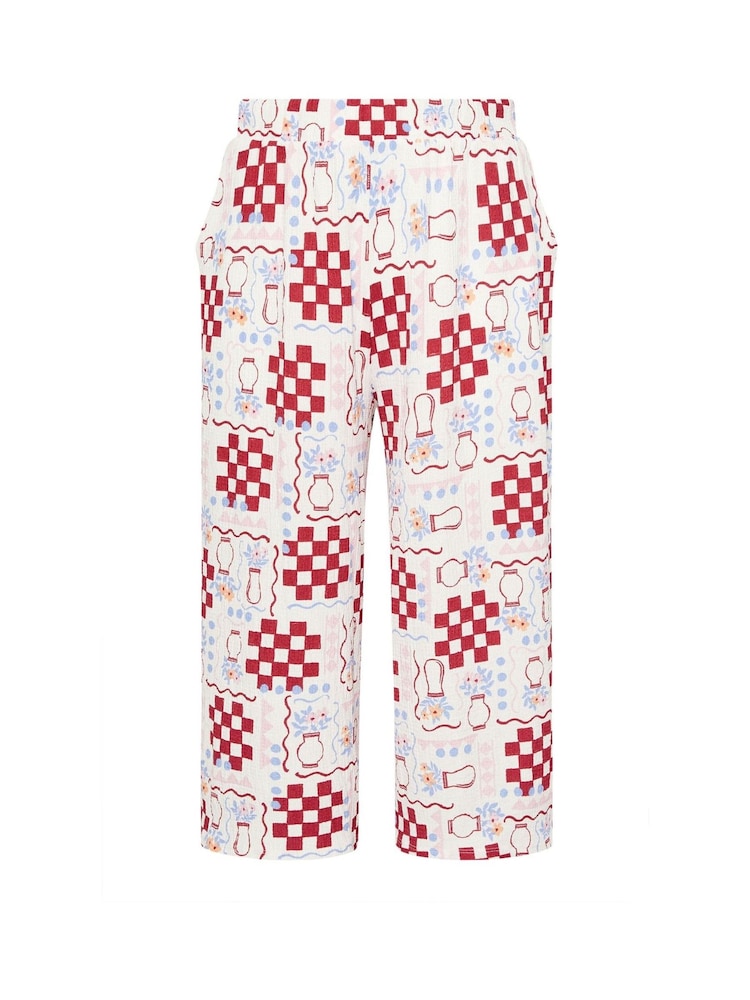 Yours Curve White Crinkle Midaxi Culottes - Image 5 of 5