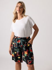 Shorts de verão Yours Curve Viscose - Imagem 1 de 2