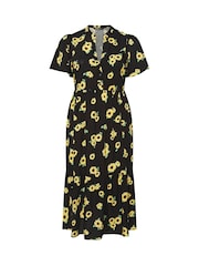 Schwarz - Yours Curve Half Placket Dress - Bild 5 von 5