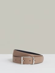 Reiss Dark Stone/Navy Ricky Reversible Reversible Leather Belt - Image 1 of 6