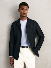 Reiss Dark Stone/Navy Ricky Reversible Reversible Leather Belt - Image 2 of 6