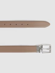 Reiss Dark Stone/Navy Ricky Reversible Reversible Leather Belt - Image 3 of 6