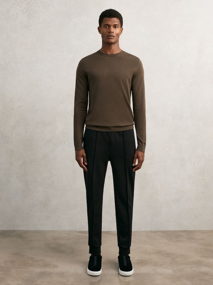 Pantalones de chándal con cordón ajustable Premier Interlock de Reiss - Imagen 1 de 6