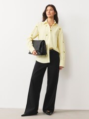 Yellow/White Stripe Banana Embroidered Long Sleeve Shirt - Image 4 of 9