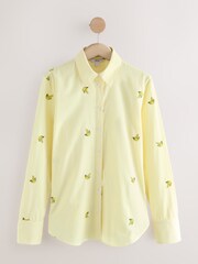 Yellow/White Stripe Banana Embroidered Long Sleeve Shirt - Image 6 of 9