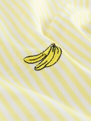 Yellow/White Stripe Banana Embroidered Long Sleeve Shirt - Image 7 of 9