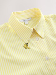 Yellow/White Stripe Banana Embroidered Long Sleeve Shirt - Image 9 of 9
