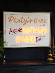 Rockett St George Multi Party's Over Light Up Wall Art - Image 1 of 5