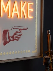 Rockett St George Multi Party's Over Light Up Wall Art - Image 4 of 5